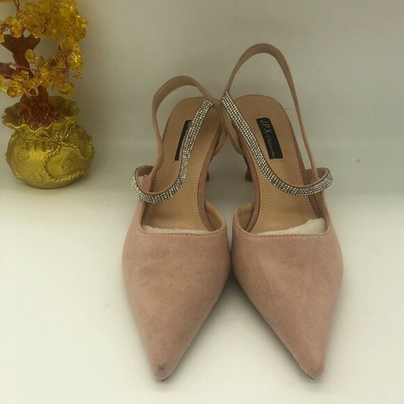 Pink Women Slingback Wedding Pointed Toe Low Heel Sandals - Picture 1 of 8
